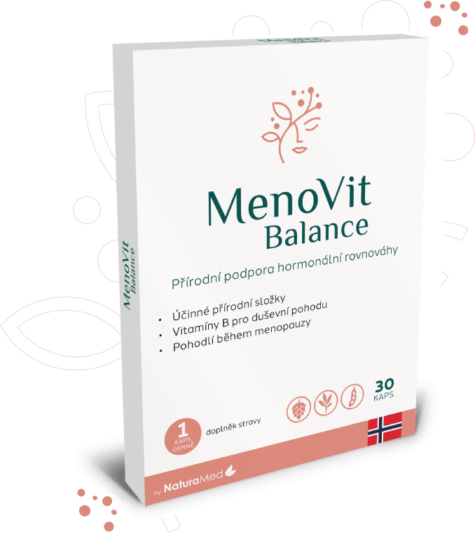 Obrázek balení doplňku stravy MenoVit Balance obsahující 60 kapslí.