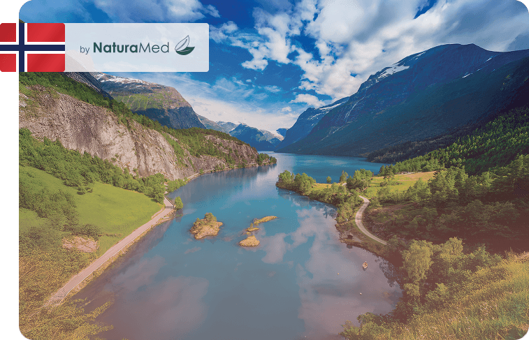 Norská krajina s fjordem