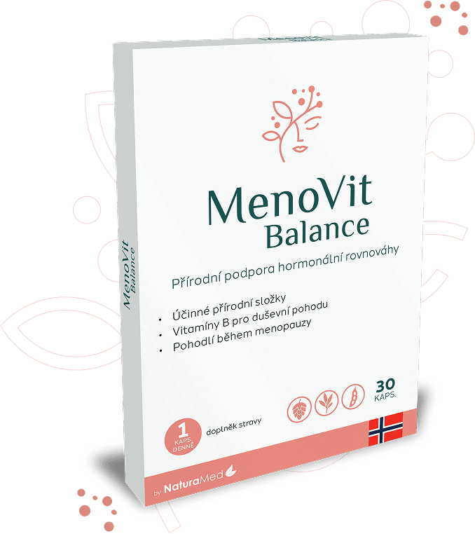 Obrázek balení doplňku stravy MenoVit Balance obsahující 60 kapslí.